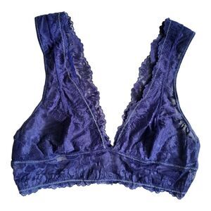 Free People Purple Lace Bralette with Wide Straps